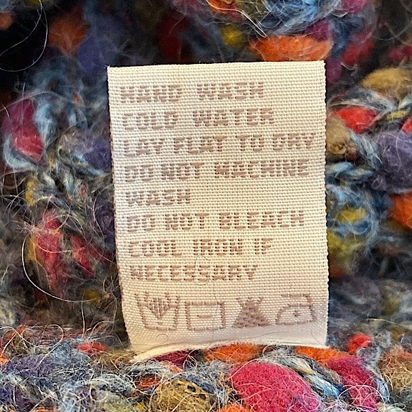 Curio New York Grey Red Chunky Knit Ribbed Alpaca Mohair Cardigan Sweater Size M - Picture 14 of 14